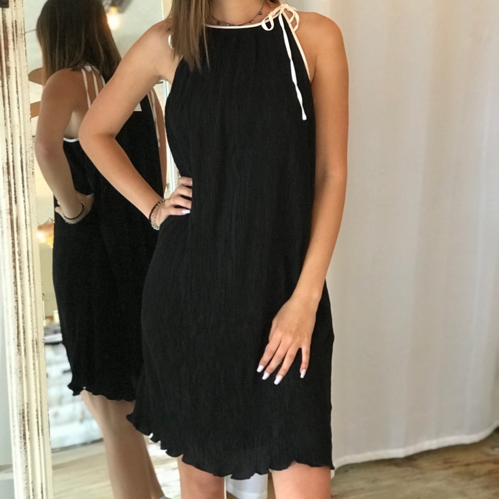 Black pleated sundress